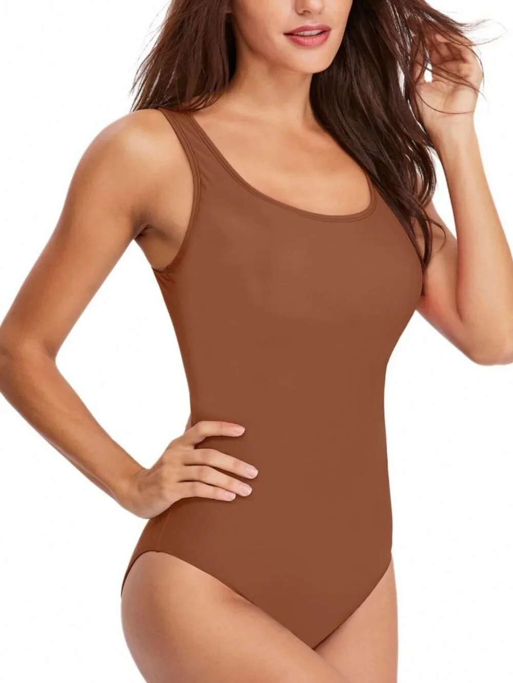 Scoop Neck U-Back Women's Athletic One-Piece Swimsuit for Training & Fitness